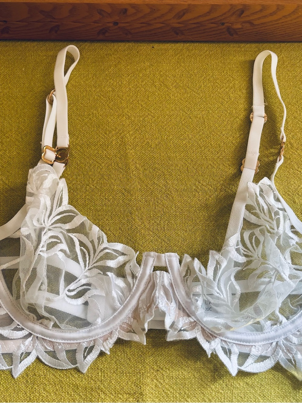 Bluebella Sheer Lace Underwire Bra in White